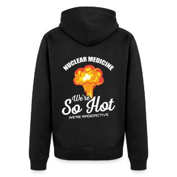 NUC Med Squad, Médecine nucléaire - Veste à capuche bio Premium Unisexe - noir - Dos - Nico (187cm)