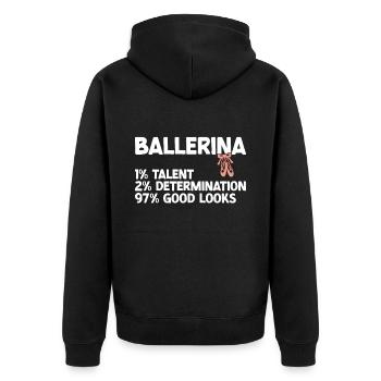 Ballet - Unisex Premium Organic Zip Hoodie - black - Back - Nico (187cm)
