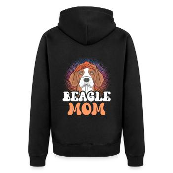 Beagle Mama Puppy Beagles Dog Lovers - Veste à capuche bio Premium Unisexe - noir - Dos - Nico (187cm)