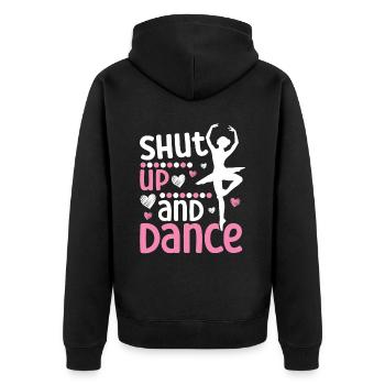 Ballet - Unisex Premium Organic Zip Hoodie - black - Back - Nico (187cm)