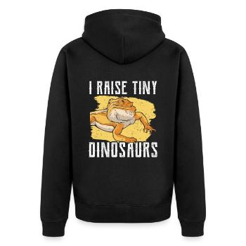 J’élève de minuscules dinosaures sur Bearded Dragon - Veste à capuche bio Premium Unisexe - noir - Dos - Nico (187cm)