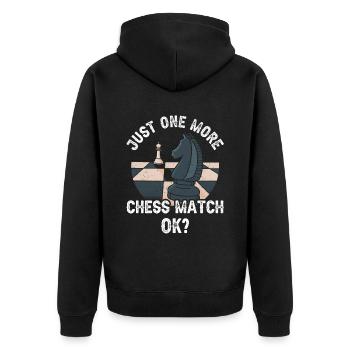 Une seule partie d’échecs de plus Ok Chess Chess Club - Veste à capuche bio Premium Unisexe - noir - Dos - Nico (187cm)