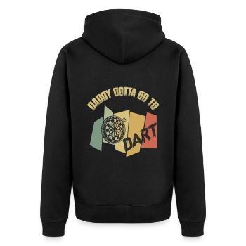 Father's Day gift for dad for Father's Day - Unisex Premium Organic Zip Hoodie - black - Back - Nico (187cm)