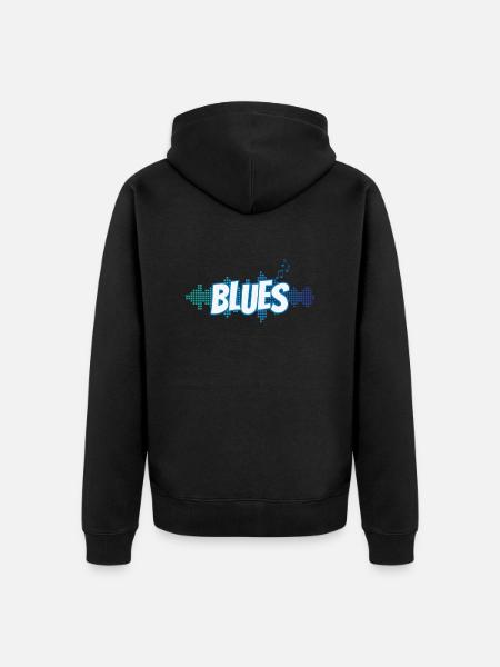 Blues Music Genre Trumpet Jazz - Unisex Premium Organic Zip Hoodie - black