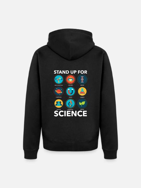 Stand Up For Science Biology Profesor de Física - Chaqueta con capucha prémium ecológica unisex - negro