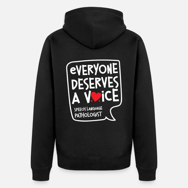 Speech Therapist Therapy Assistant - Unisex Premium Bio Zip Hoodie - Schwarz