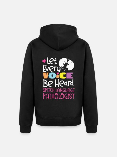 Speech Therapist Therapy Assistant - Unisex Premium Bio Zip Hoodie - Schwarz