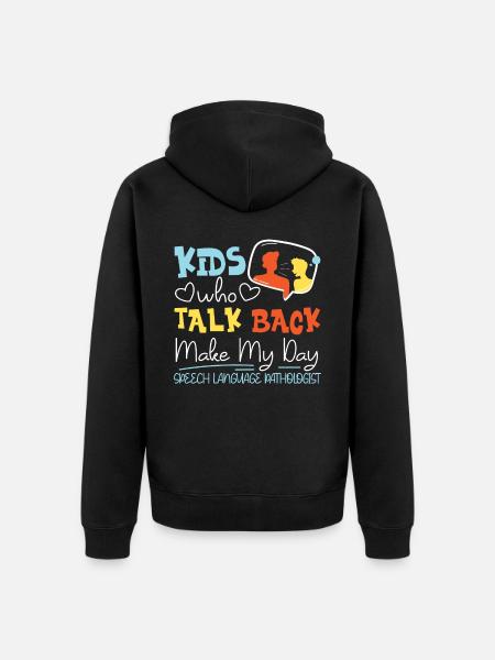 Speech Therapist Therapy Assistant - Unisex Premium Organic Zip Hoodie - black