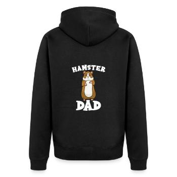 Papa hamster - Veste à capuche bio Premium Unisexe - noir - Dos - Nico (187cm)