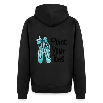 Ballet - Unisex Premium Organic Zip Hoodie - black - Back - Nico (187cm)