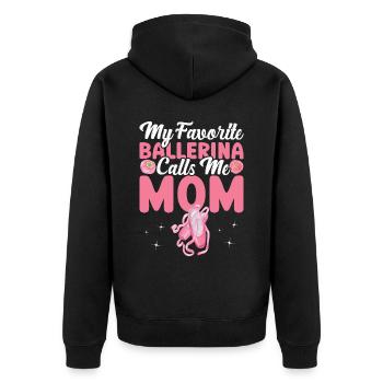 Ballet - Unisex Premium Organic Zip Hoodie - black - Back - Nico (187cm)