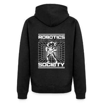Robotics Ai Robot - Unisex Premium Organic Zip Hoodie - black - Back - Nico (187cm)
