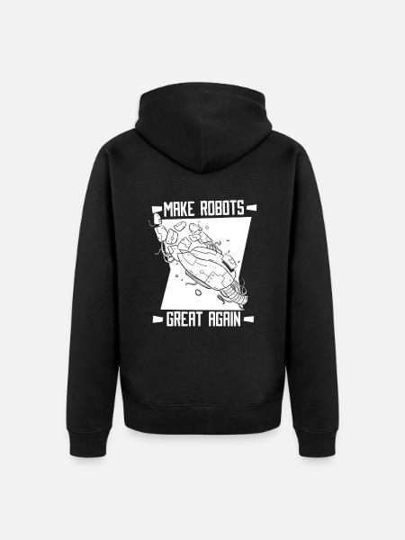 Robotics Ai Robot Funny - Unisex Premium Organic Zip Hoodie - black