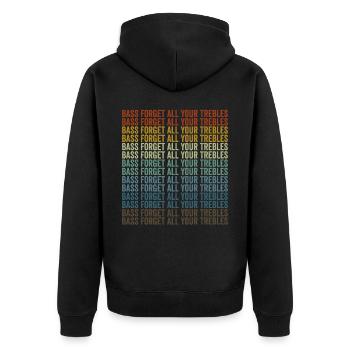 Bass Vergiss alle deine Höhen Bassist Gitarrist - Unisex Premium Bio Zip Hoodie - Schwarz - Hinten - Nico (187cm)