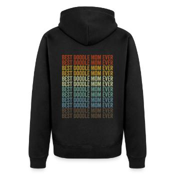 Beste Doodle-Mama aller Zeiten Golden Doodle Hunde - Unisex Premium Bio Zip Hoodie - Schwarz - Hinten - Nico (187cm)