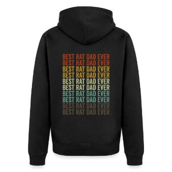 Best Rat Dad Ever Rat Pet Owner - Unisex Premium Organic Zip Hoodie - black - Back - Nico (187cm)