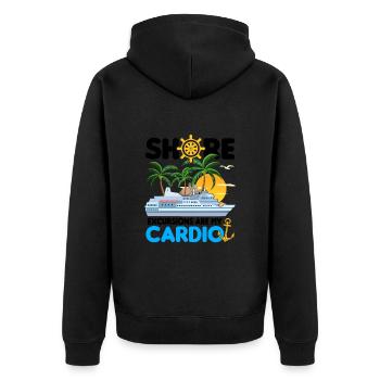 Cruise - Unisex Premium Organic Zip Hoodie - black - Back - Nico (187cm)