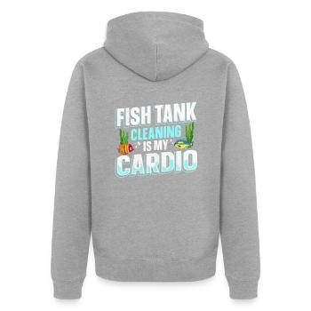 Changement d’eau et cadeau aquatique de détente - Veste à capuche bio Premium Unisexe - gris chiné - Dos - Nico (187cm)