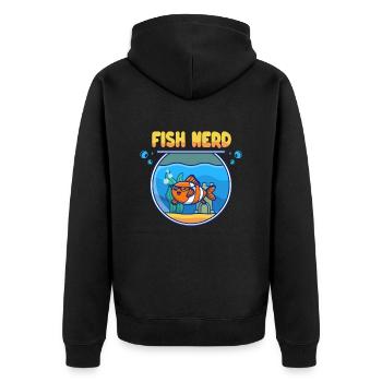 Drôle de nerd de poissons aquatiques - Veste à capuche bio Premium Unisexe - noir - Dos - Nico (187cm)