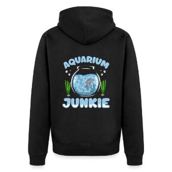 Drôle d’aquarium Aquarium Junkie - Veste à capuche bio Premium Unisexe - noir - Dos - Nico (187cm)