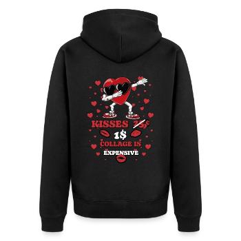 Dabbing Heart Breaker Drôle Messieurs Enfants Garçons - Veste à capuche bio Premium Unisexe - noir - Dos - Nico (187cm)