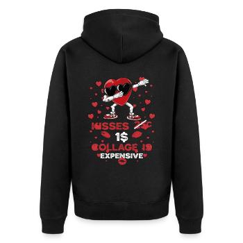 Dabbing Heart Breaker Drôle Messieurs Enfants Garçons - Veste à capuche bio Premium Unisexe - noir - Dos - Nico (187cm)