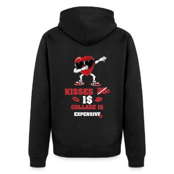 Dabbing Heart Breaker Drôle Messieurs Enfants Garçons - Veste à capuche bio Premium Unisexe - noir - Dos - Nico (187cm)