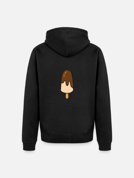 Funny Ice Cream Quote - Unisex Premium Organic Zip Hoodie - black