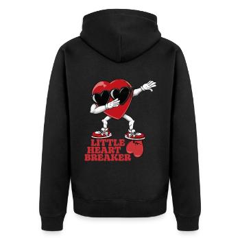 Dabbing Heart Breaker Drôle Messieurs Enfants Garçons - Veste à capuche bio Premium Unisexe - noir - Dos - Nico (187cm)