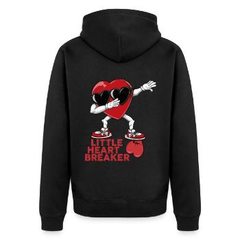 Dabbing Heart Breaker Drôle Messieurs Enfants Garçons - Veste à capuche bio Premium Unisexe - noir - Dos - Nico (187cm)