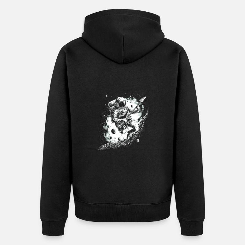 Astronaute guitariste - Veste à capuche bio Premium Unisexe - noir