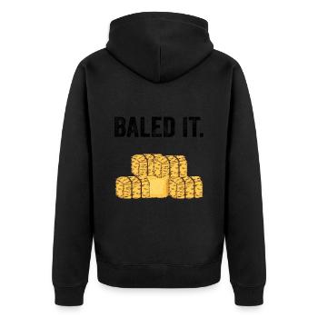 Baled It Farm Live Corn Food - Veste à capuche bio Premium Unisexe - noir - Dos - Nico (187cm)