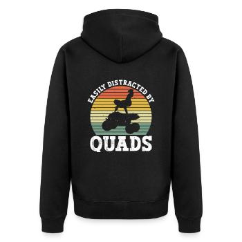 Quad Quadfahren - Veste à capuche bio Premium Unisexe - noir - Dos - Nico (187cm)