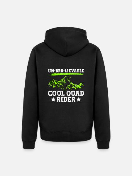 Quadfahrer Quad - Unisex Premium Bio Zip Hoodie - Schwarz