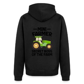 Farmer Secret Boss of Farm CEO Table - Veste à capuche bio Premium Unisexe - noir - Dos - Nico (187cm)