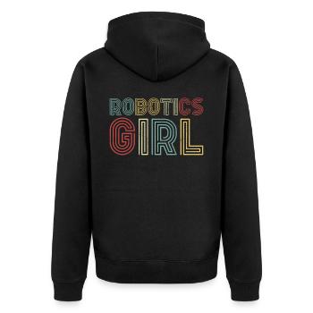 Ingénieur en robotique robotique fille - Veste à capuche bio Premium Unisexe - noir - Dos - Nico (187cm)