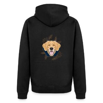 Golden Dog Golden Retriever - Veste à capuche bio Premium Unisexe - noir - Dos - Nico (187cm)