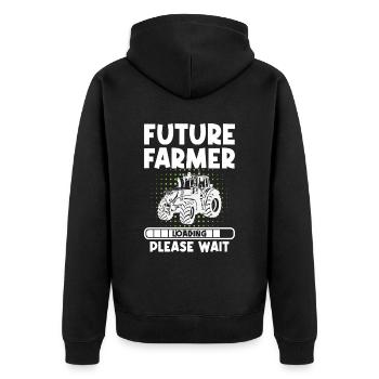 Futurs frais pour les agriculteurs s’il vous plaît attendre la phase de chargement - Veste à capuche bio Premium Unisexe - noir - Dos - Nico (187cm)