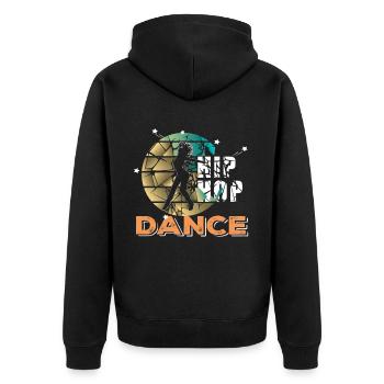 Beat Hip Hop bgirl - Unisex Premium Bio Zip Hoodie - Schwarz - Hinten - Nico (187cm)