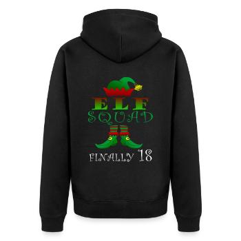 18 Jahre Elfen Geburtstag Fantasie - Unisex Premium Bio Zip Hoodie - Schwarz - Hinten - Nico (187cm)