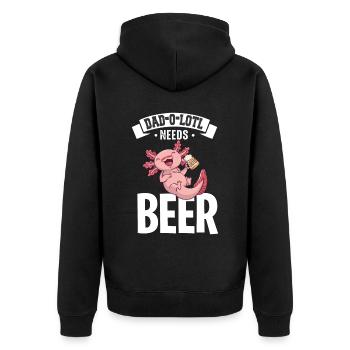 Father's Day gift for dad for Men's Day - Unisex Premium Organic Zip Hoodie - black - Back - Nico (187cm)