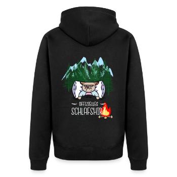 naturally sleep forest dwellers eco freak dream - Unisex Premium Organic Zip Hoodie - black - Back - Nico (187cm)
