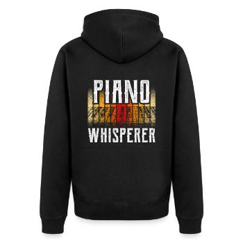 Piano Whisperer Piano Whisperer Pianiste - Veste à capuche bio Premium Unisexe - noir - Dos - Nico (187cm)