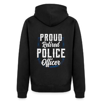 Fier policier à la retraite - Veste à capuche bio Premium Unisexe - noir - Dos - Nico (187cm)