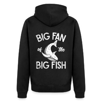 Killerwal Schwertwal Wale beobachten Orca Wal - Unisex Premium Bio Zip Hoodie - Schwarz - Hinten - Nico (187cm)