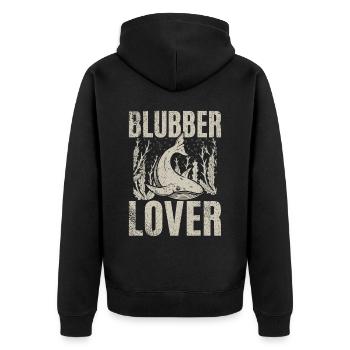 Killerwal Schwertwal Wale beobachten Orca Wal - Unisex Premium Bio Zip Hoodie - Schwarz - Hinten - Nico (187cm)