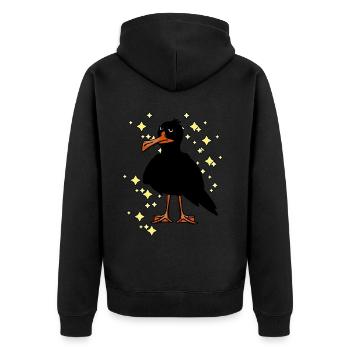 Malchance oiseaux oiseaux corbeau corbeau - Veste à capuche bio Premium Unisexe - noir - Dos - Nico (187cm)
