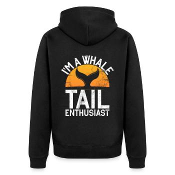 Killer whale killer whale watching Orca whale watching - Unisex Premium Organic Zip Hoodie - black - Back - Nico (187cm)