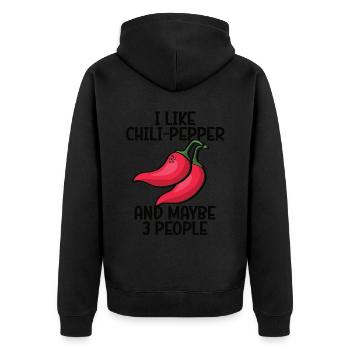 Piment - Veste à capuche bio Premium Unisexe - noir - Dos - Nico (187cm)