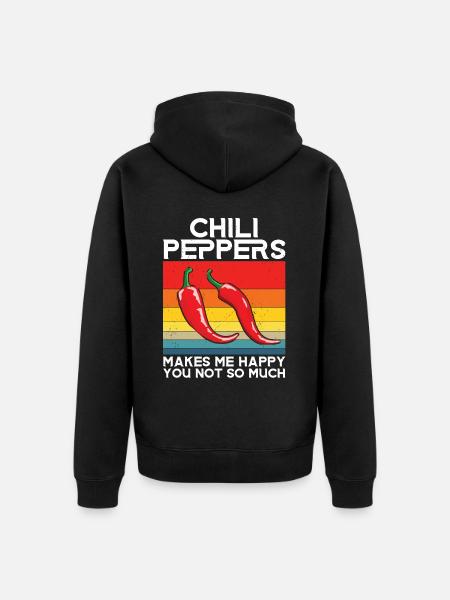 Chili pepper - Unisex Premium Organic Zip Hoodie - black